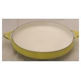 Dansk enamelware yellow handled serving bowl