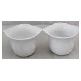 Pair ceramic planters