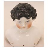 Antique porcelain doll head - dated 1875