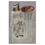 Staffordshire lady vase