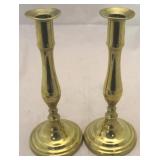 Pair brass candle holders