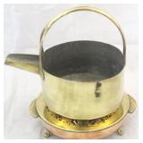 Brass & copper kettle
