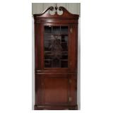 Craftique arch pediment corner cupboard