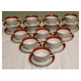Noritake "Goldhill" Cups & Saucers (28pcs)