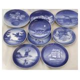 9 Royal Copenhagen plates