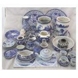 33 Pc lot of assorted blue & white