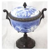 Bronze w/ Porcelain Compote w/ Lid
