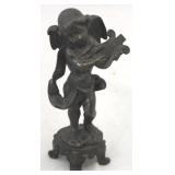 Bronze cherub statue