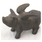 Petite cast iron flying pig