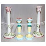 Two Sets of Candle Stick Holders