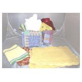 Box Lot of Assorted Linens, Napkins & Etc