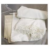 Lot of Table Linens & Twin Bedspread
