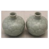 Pair small Oriental vases