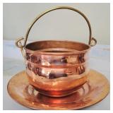 Copper bucket & bowl