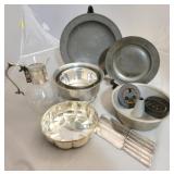 Lot of Assorted Silver Plated & Pewter Items
