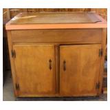 Wood Cabinet w/ Contents