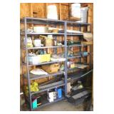 Metal Shelf w/ Assorted Contents