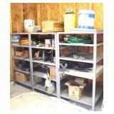 Metal Shelf w/ Assorted Contents