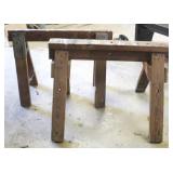 Pair of Wood Sawhorses - 34 x 25