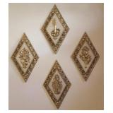 4pc Vintage Wall Hanging Set