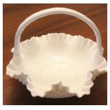Fenton Milk Glass Basket