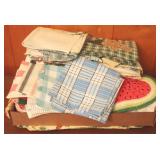 Tray Lot of Assorted Linens