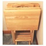 4pc Set TV Trays w/ Stand - 19 x 30