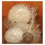 Tray Lot of Assorted Glass Items