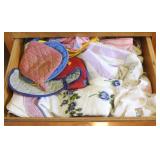 Drawer Lot of Assorted Linens
