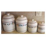 4pc Corelle Canister Set - assorted sizes