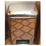 Vintage Metal Flip-Top Trashcan