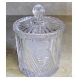 Pressed Glass Biscuit Jar - 9 x 5