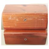 Lot of 2 Lane Cedar Boxes