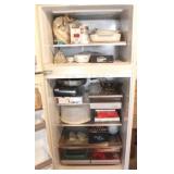 Assorted items inside fridge