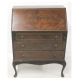 English Inlaid Slant Front Ladies Desk