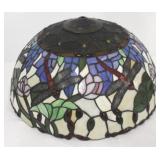 Stained glass shade with dragonflies