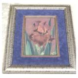 Framed pastel - signed