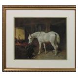 White Horse & Friends in Stable by J.F. Haring