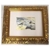 Framed watercolor - signed