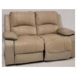 Leather Italia reclining leather loveseat AS IS