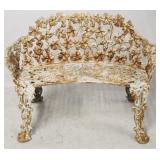 Vintage cast iron grapevine bench