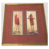 Artist signed painting under Glass