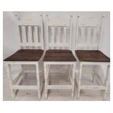 3 Painted barstools with 26" seat height