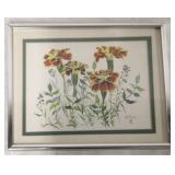 Framed watercolor - signed