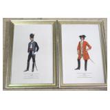Pair framed prints