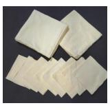 2 Linen 49 x 48 tablocloths & 8 napkins