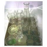 Assorted glassware