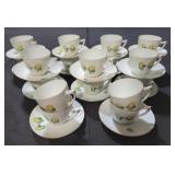 16 Bing & Grondahl Erantis demitasse cups/saucers