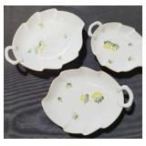 Bing & Grondahl Erantis Winterling 3 Leaf dishes