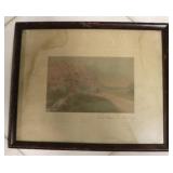 Wallace Nutting hand tinted signed photograph